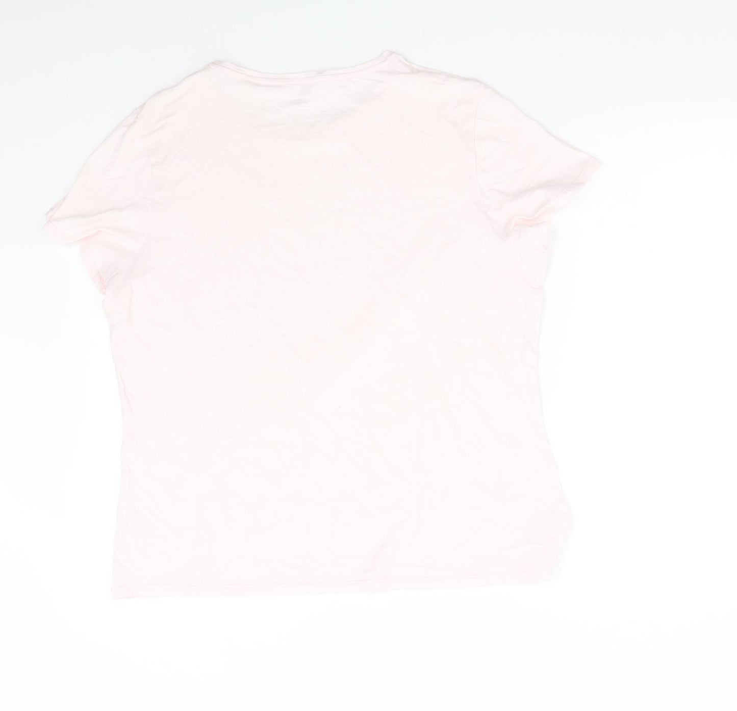 M&S Womens Pink   Basic T-Shirt Size 20