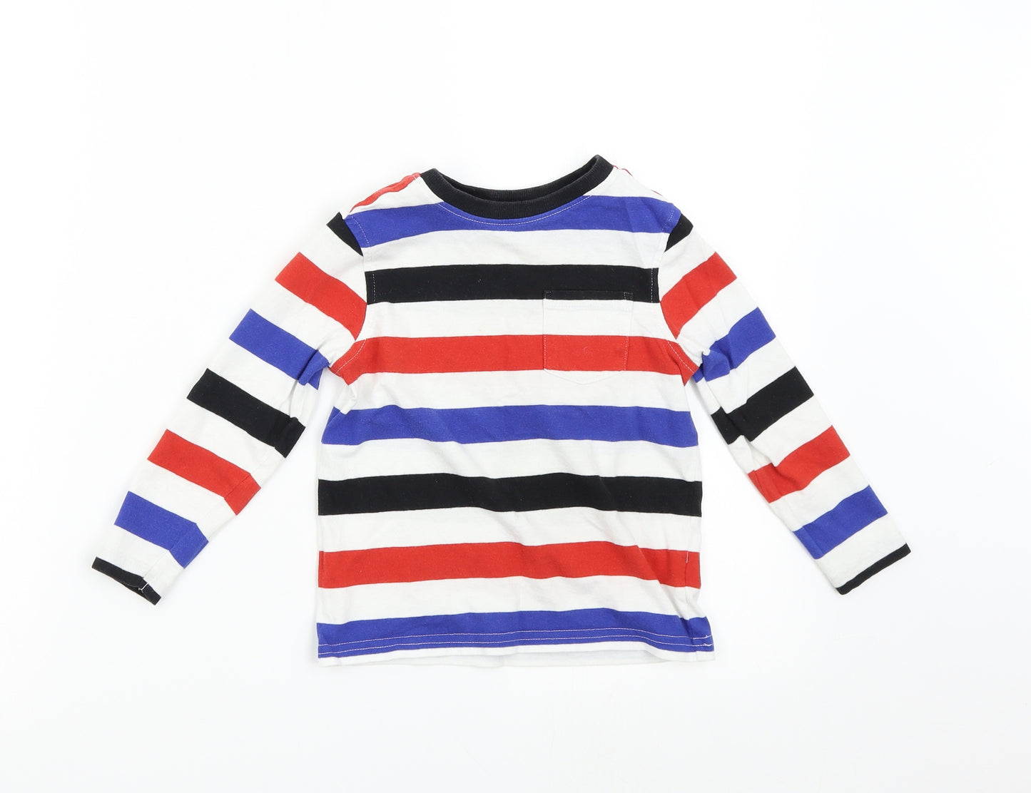 George Boys Multicoloured Striped  Basic T-Shirt Size 4-5 Years