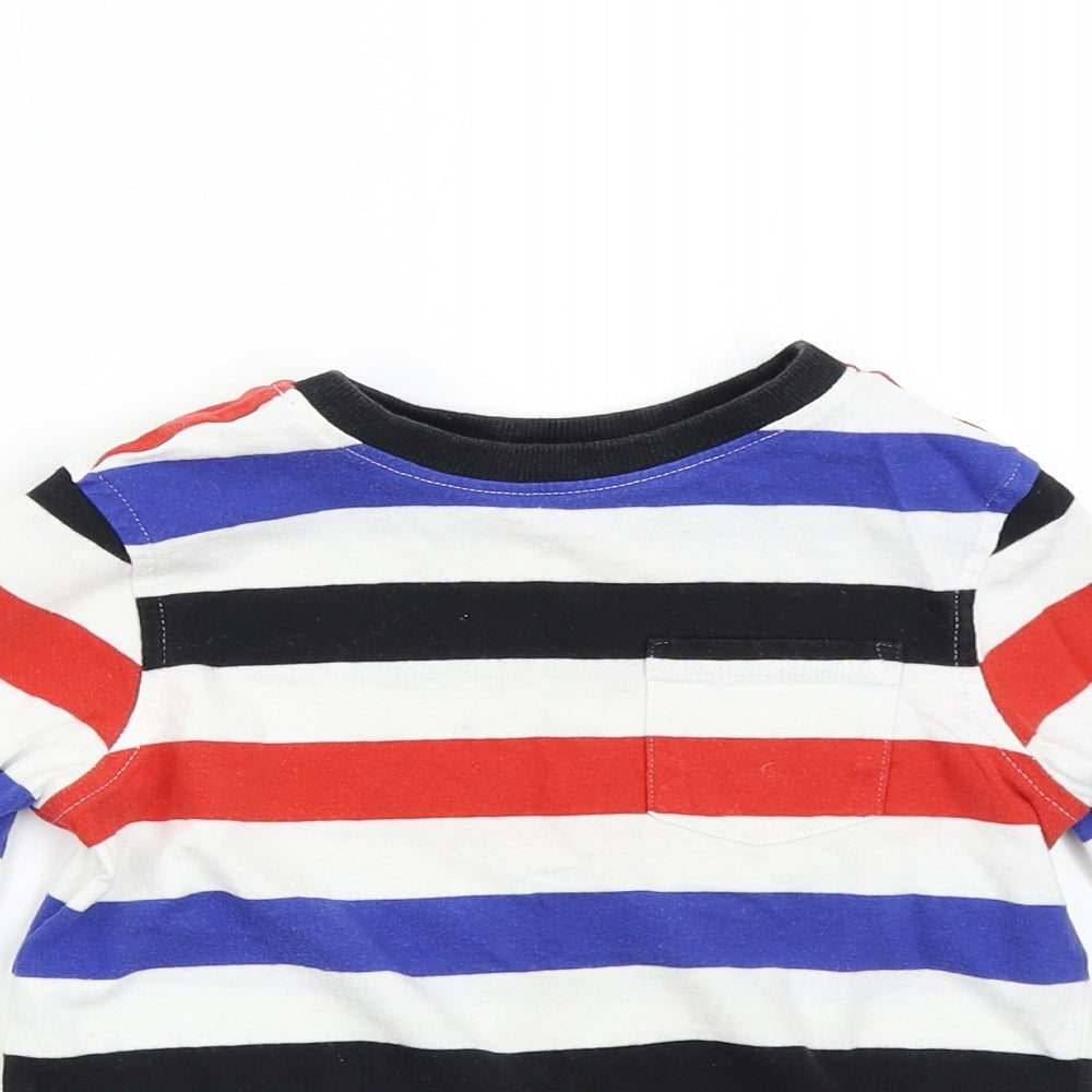 George Boys Multicoloured Striped  Basic T-Shirt Size 4-5 Years