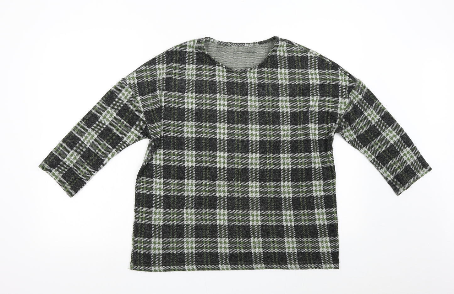 Preworn Womens Green Check  Pullover Jumper Size L
