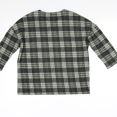 Preworn Womens Green Check  Pullover Jumper Size L