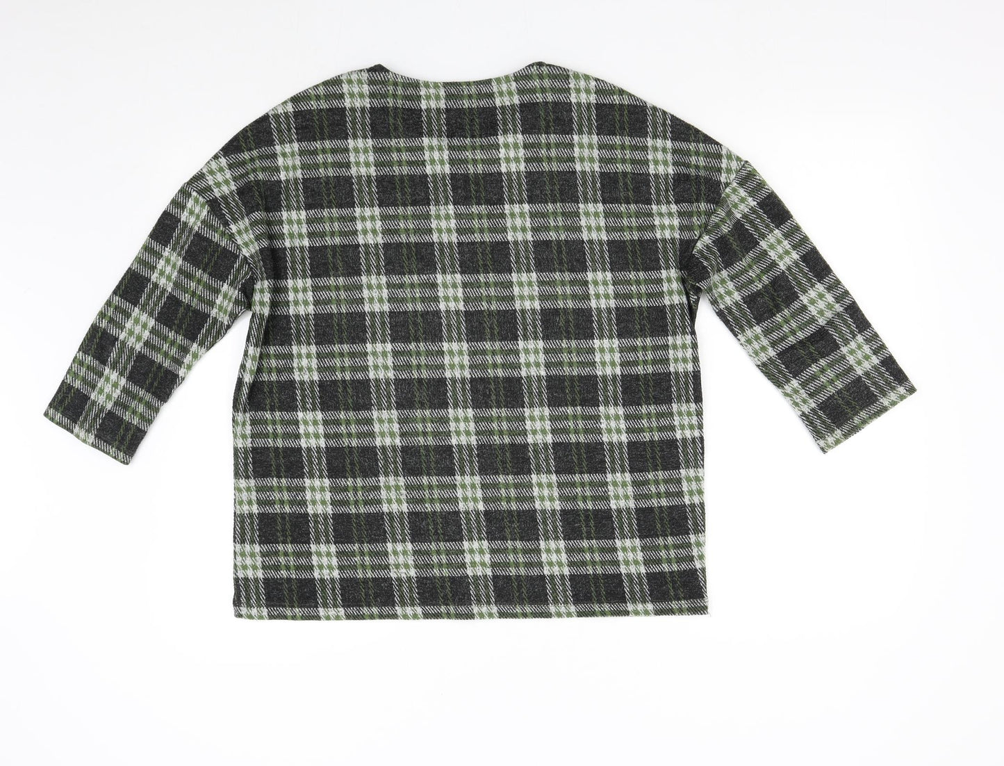 Preworn Womens Green Check  Pullover Jumper Size L