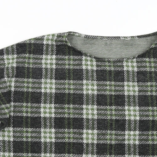 Preworn Womens Green Check  Pullover Jumper Size L