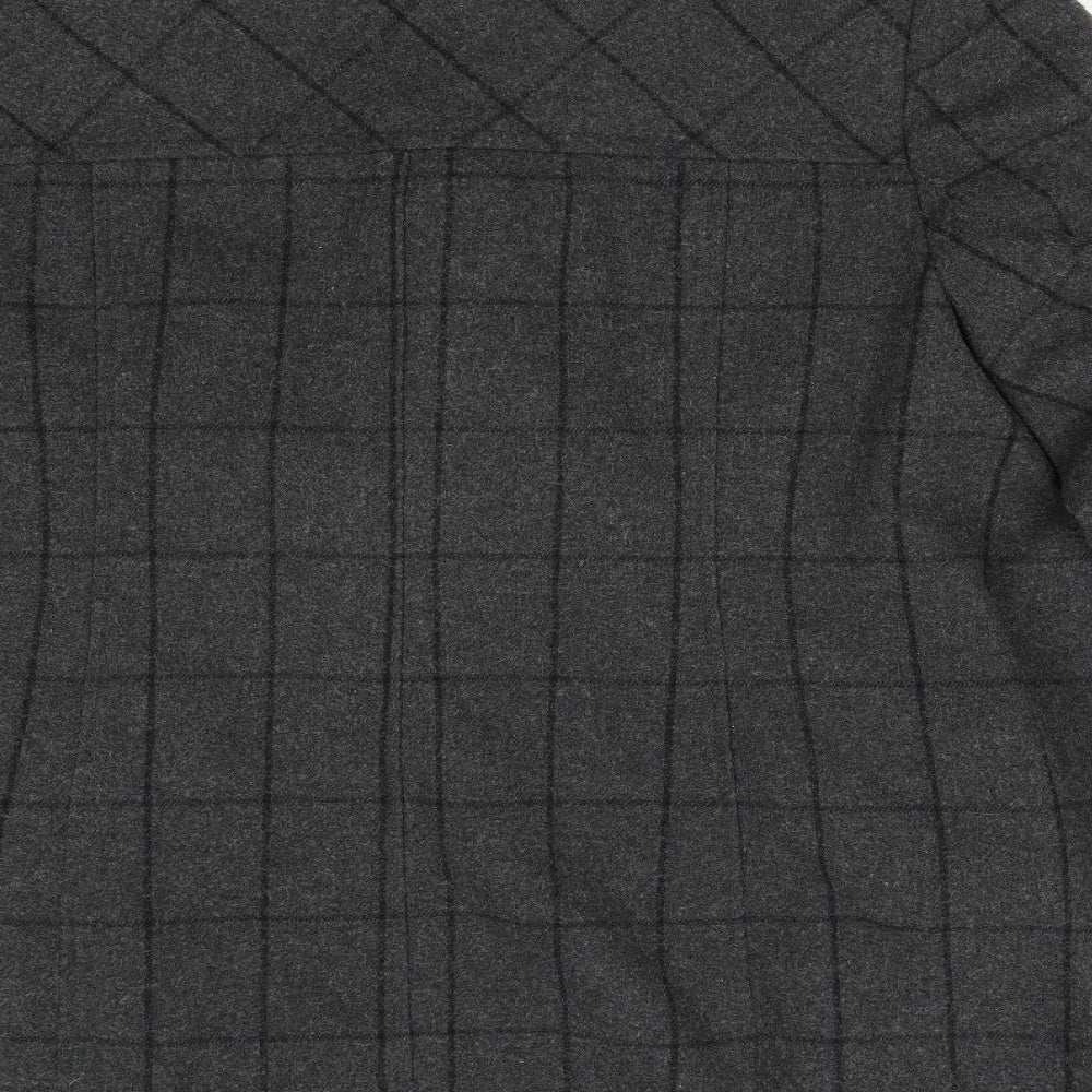 George Womens Grey Check  Overcoat Coat Size 24
