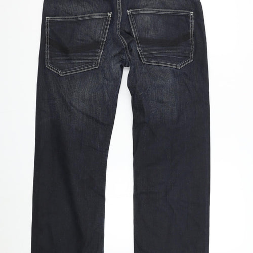 St. George Mens Blue  Denim Straight Jeans Size 32 L30 in