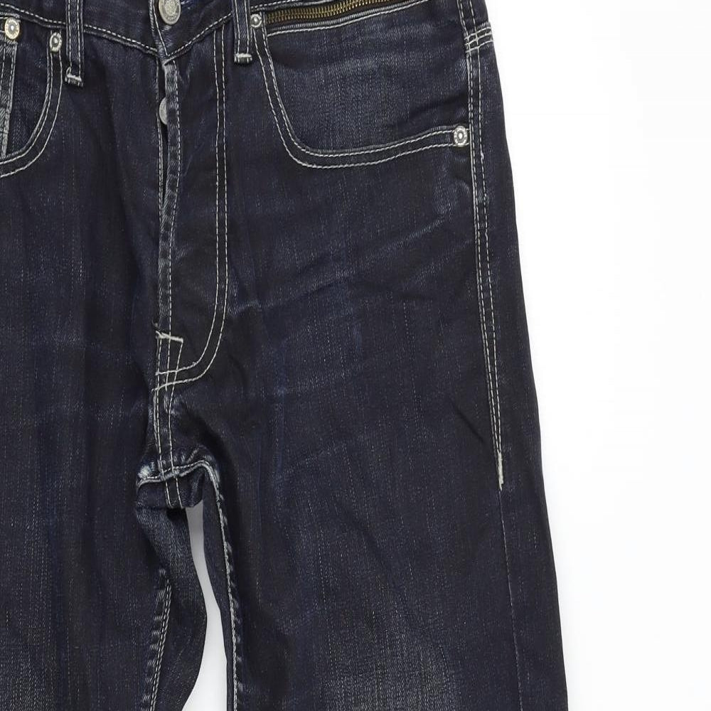 St. George Mens Blue  Denim Straight Jeans Size 32 L30 in