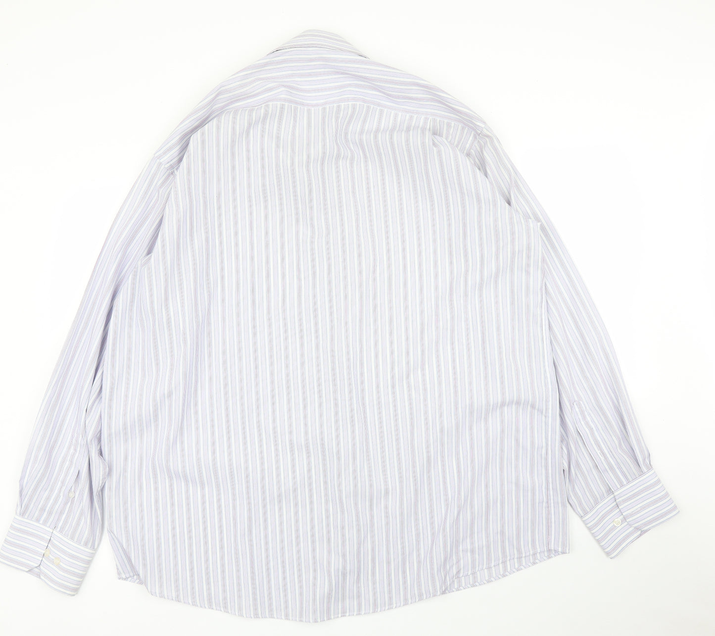 Primark Mens Blue Striped   Button-Up Size 17.5