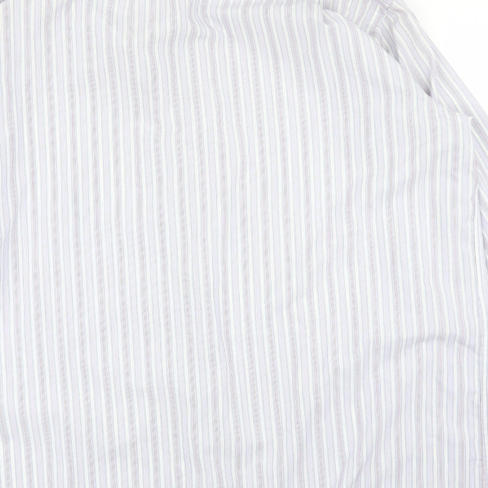 Primark Mens Blue Striped   Button-Up Size 17.5