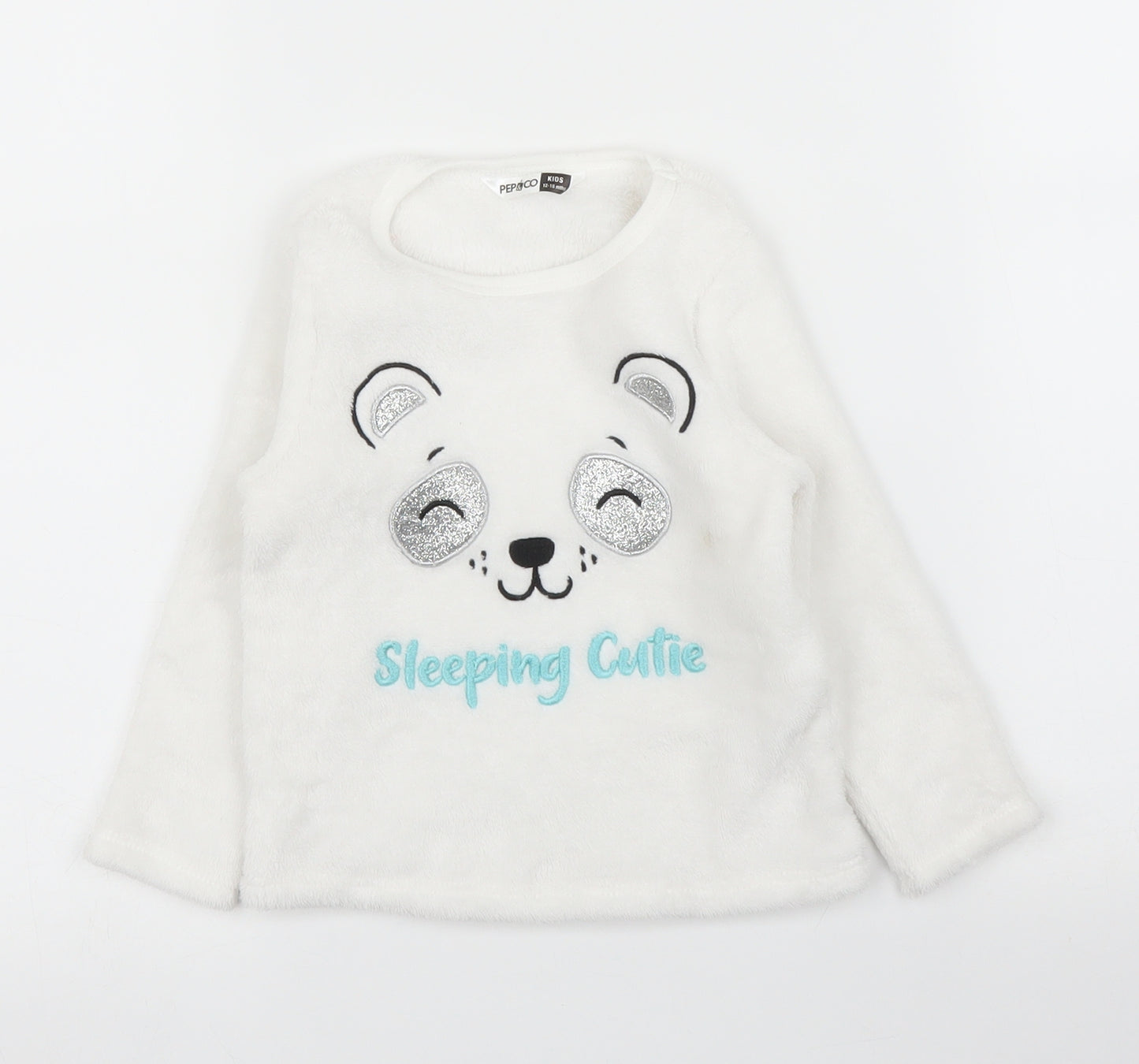 Pep&Co Girls White   Pullover Jumper Size 12-18 Months  - PJ top