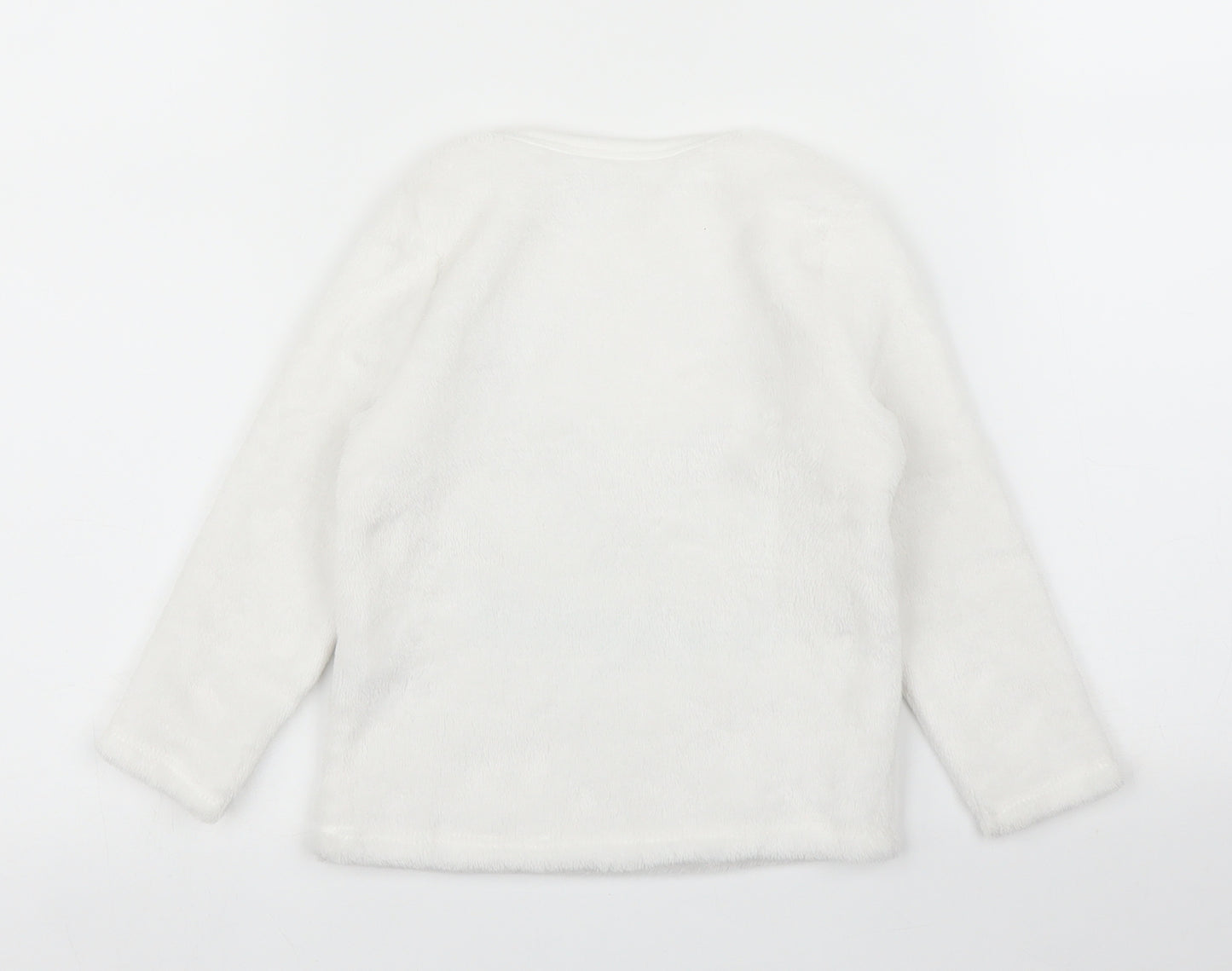 Pep&Co Girls White   Pullover Jumper Size 12-18 Months  - PJ top
