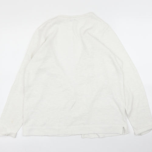 DASH Womens White   Cardigan Jumper Size L