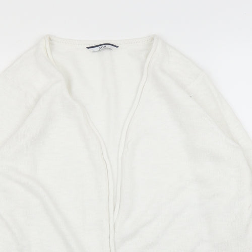 DASH Womens White   Cardigan Jumper Size L
