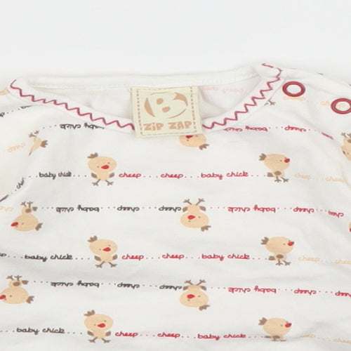 Zip Zap Baby White   Basic T-Shirt Size 0-3 Months