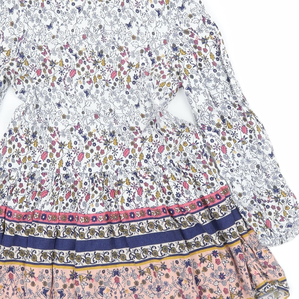 TU Girls Blue Floral  A-Line  Size 4 Years