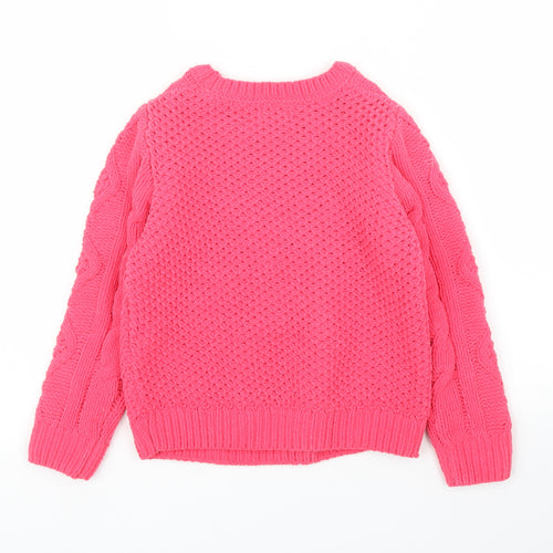 F&F Girls Pink   Pullover Jumper Size 4 Years