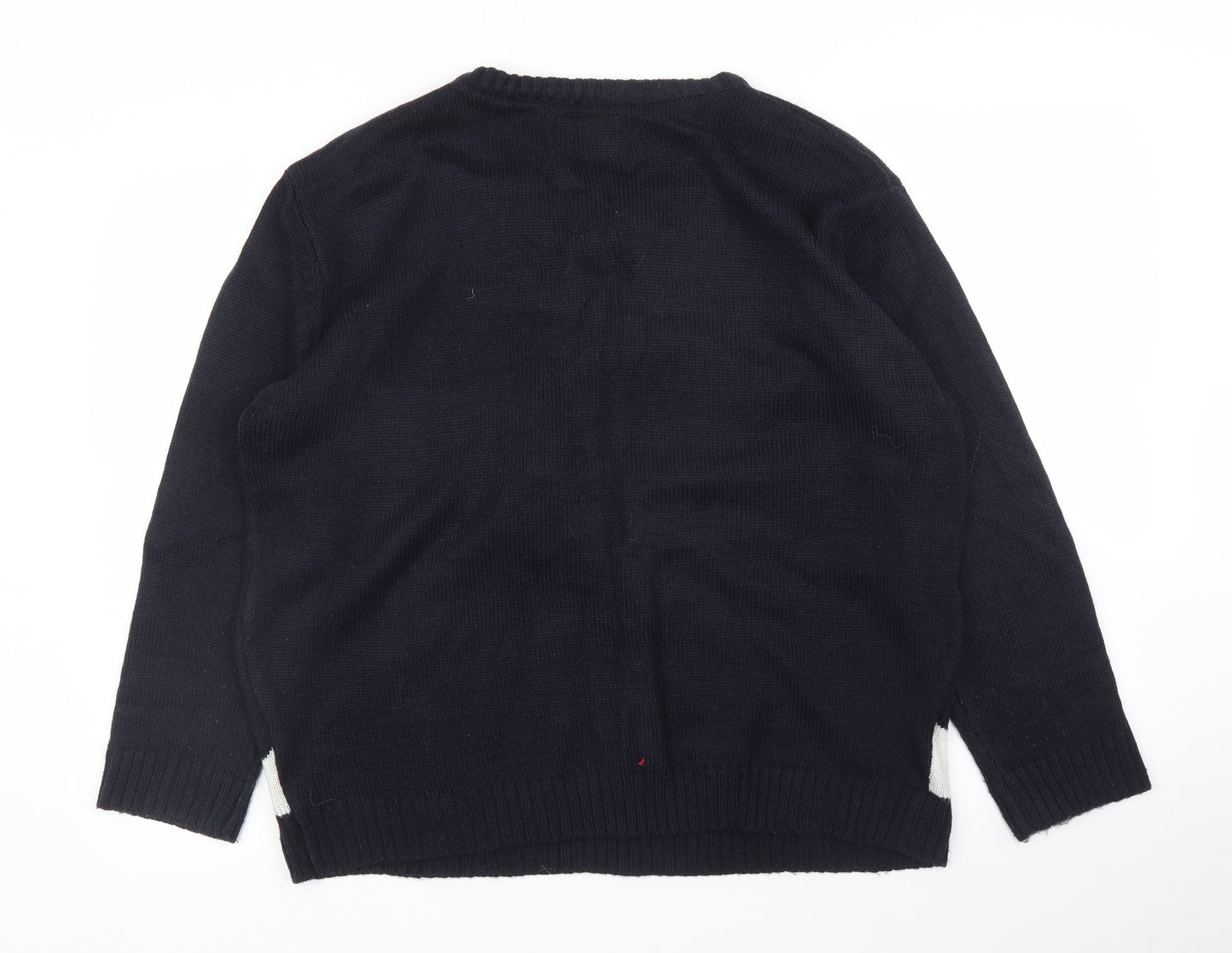 Preworn Mens Blue   Pullover Jumper Size L  - Christmas