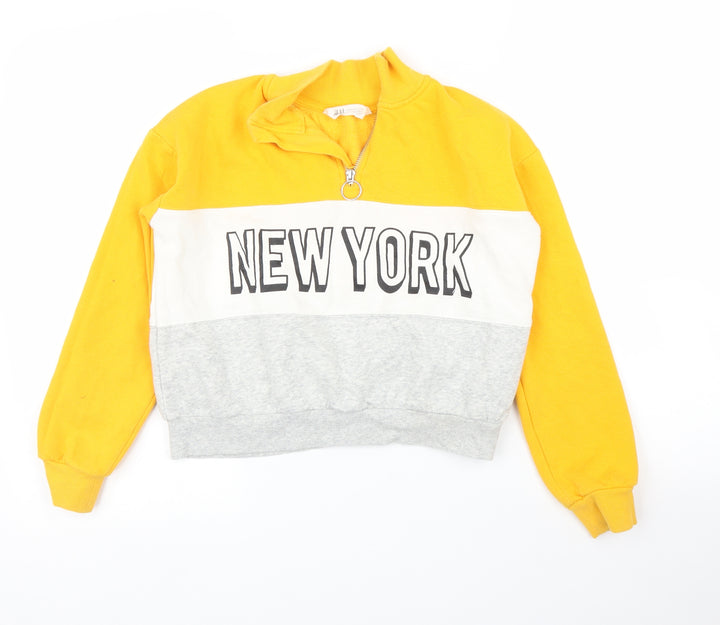 H&M Girls Grey   Pullover Jumper Size 11 Years