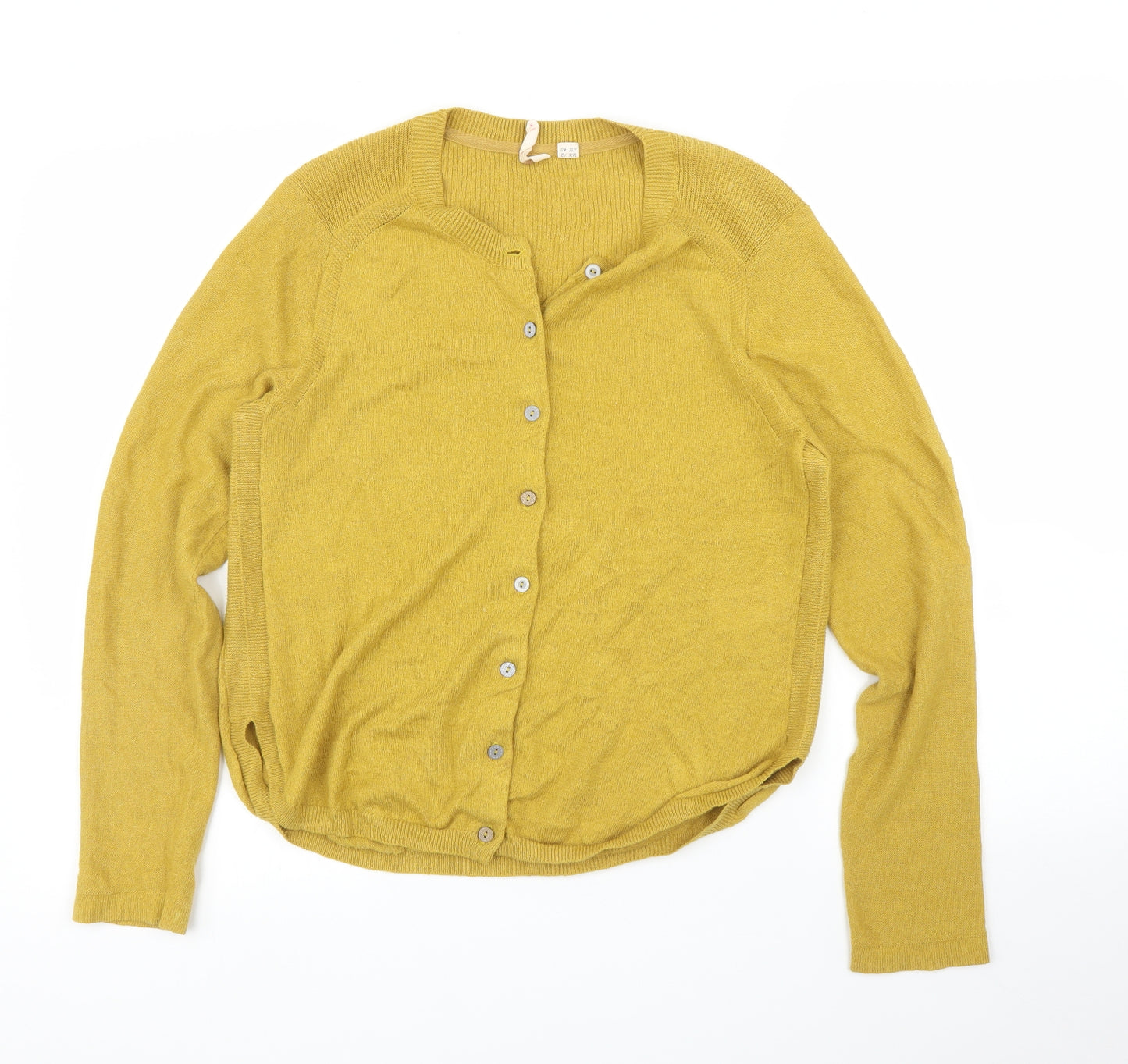 White Stuff Womens Yellow   Cardigan Jumper Size 12