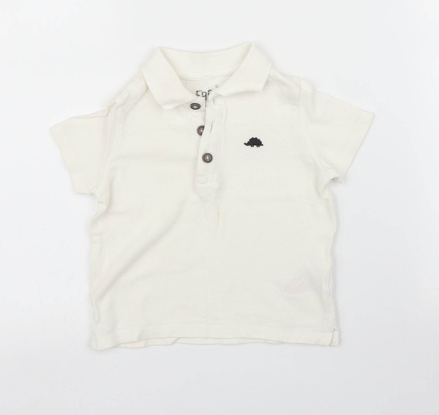 F&F Boys White   Basic Polo Size 12 Months