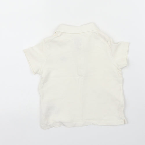 F&F Boys White   Basic Polo Size 12 Months