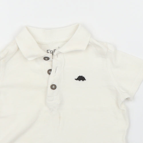 F&F Boys White   Basic Polo Size 12 Months