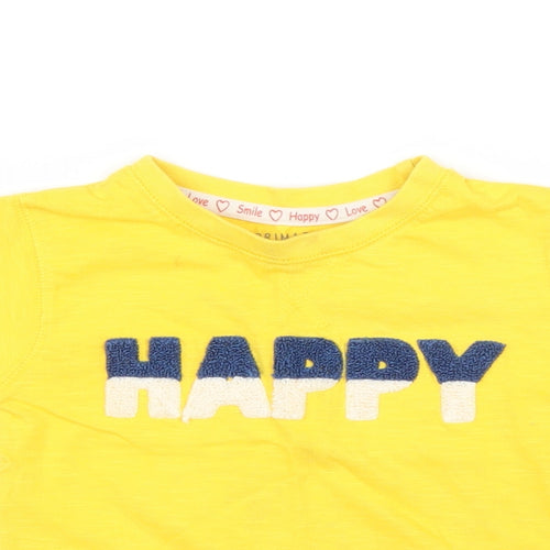 Primark Boys Yellow   Basic T-Shirt Size 12 Months