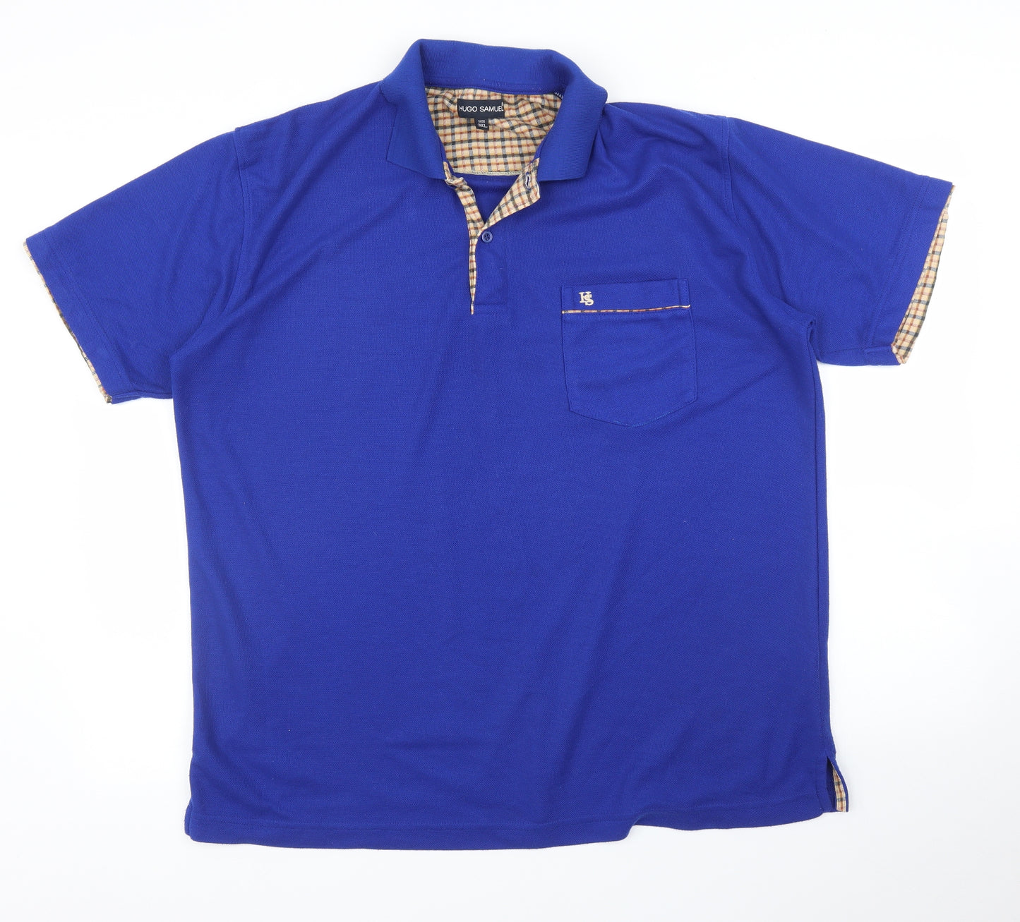 Hugo Samuel Mens Blue    Polo Size 3XL