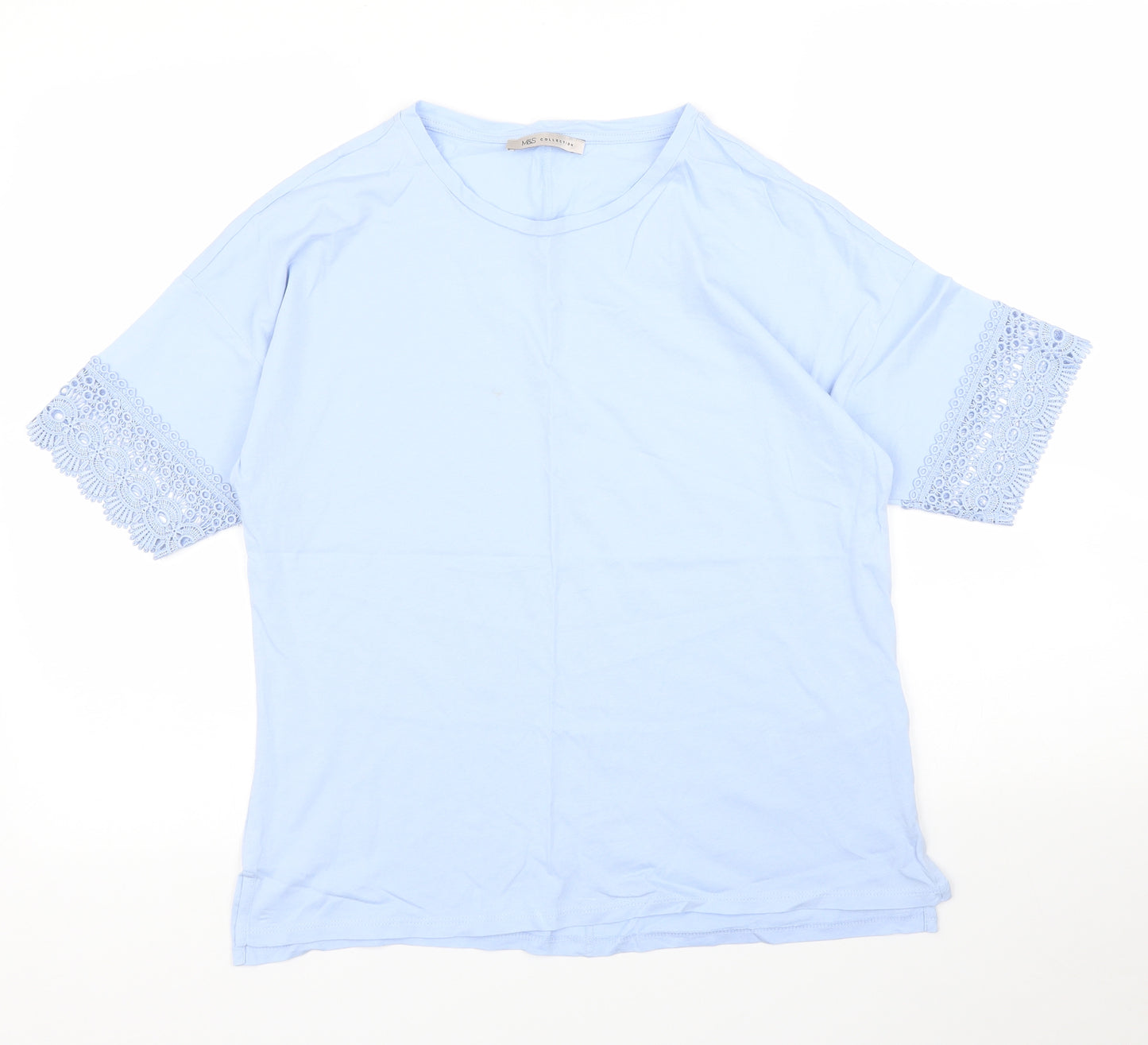 M&S Womens Blue   Basic T-Shirt Size 10