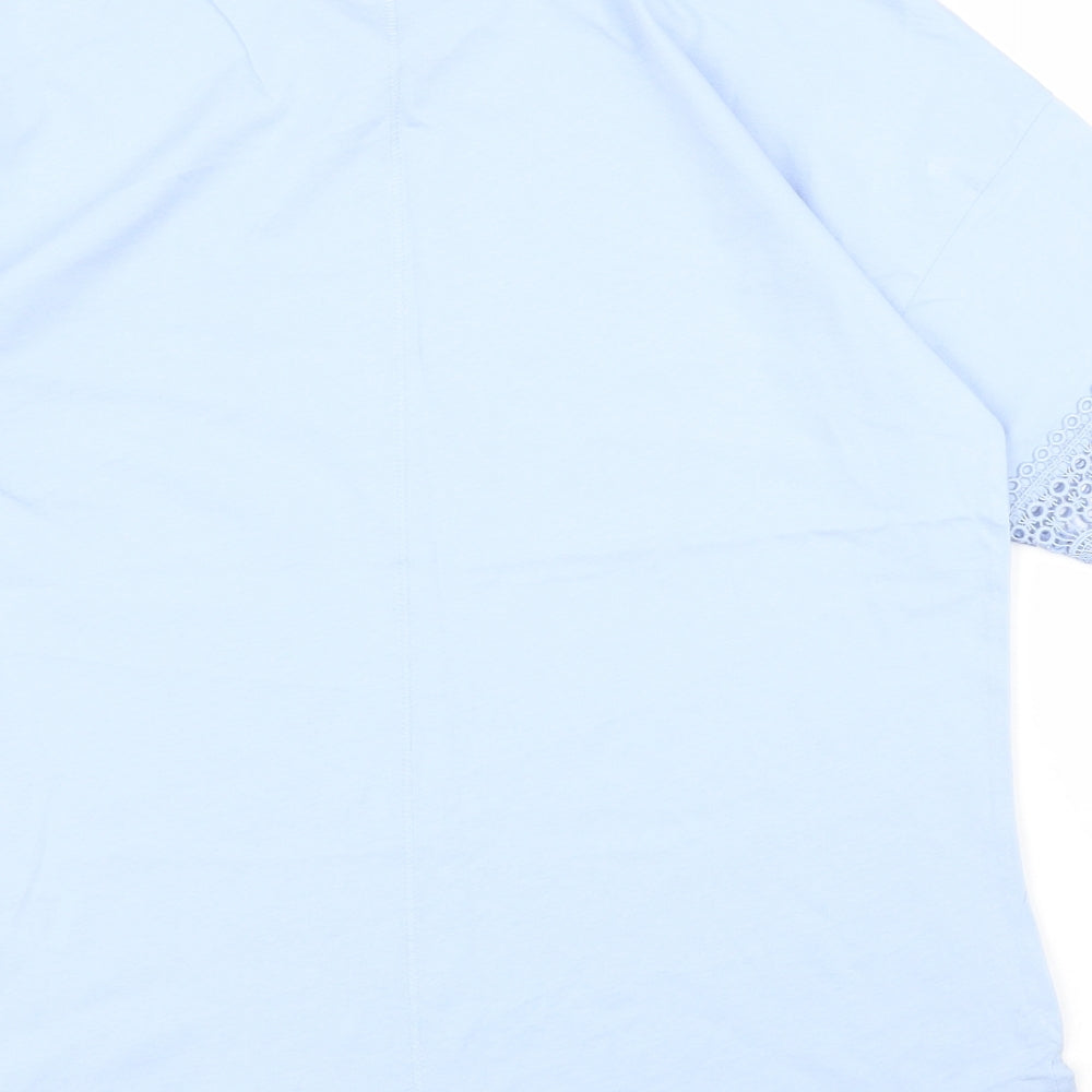 M&S Womens Blue   Basic T-Shirt Size 10