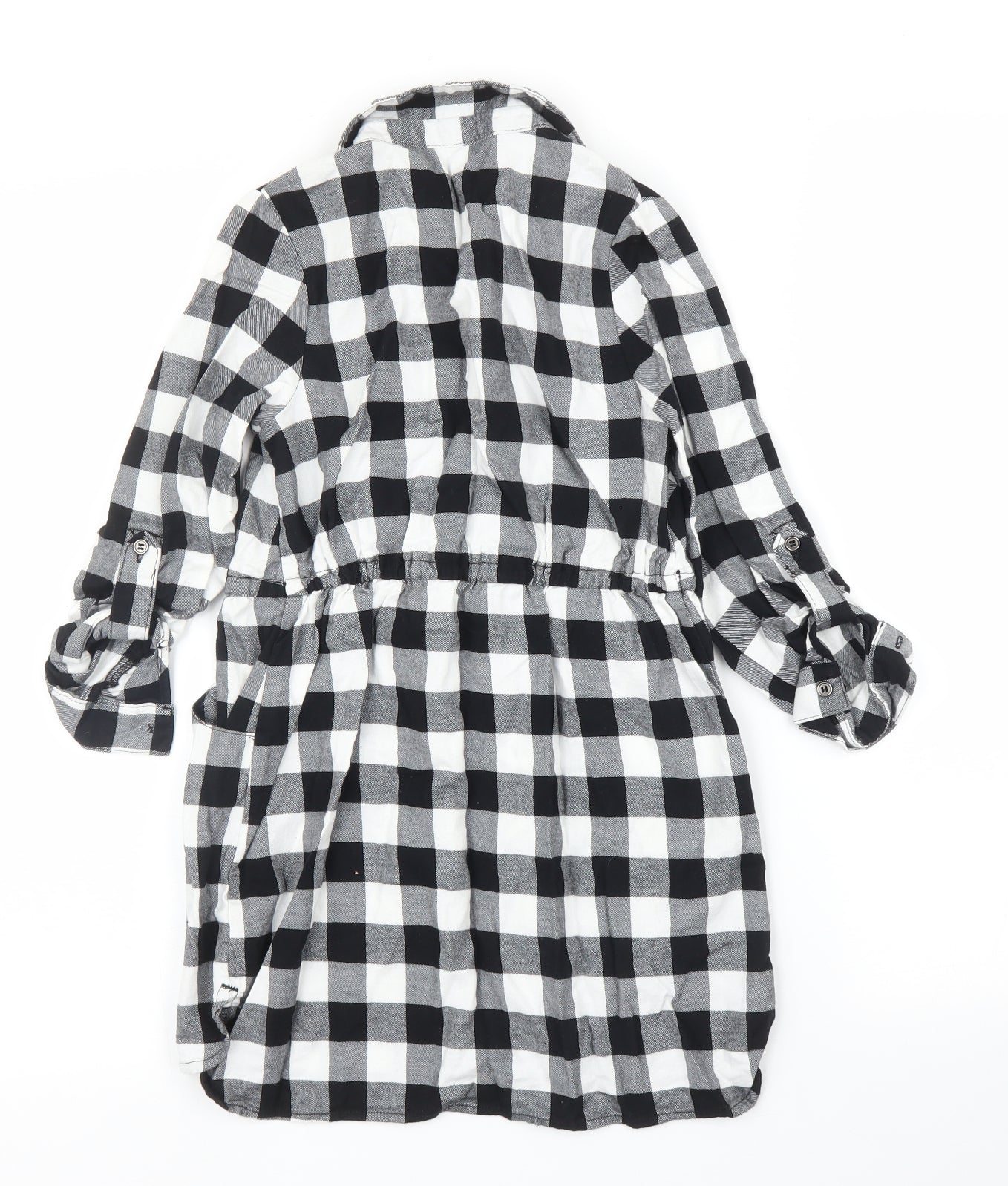Nutmeg Girls Black Check  A-Line  Size 7 Years