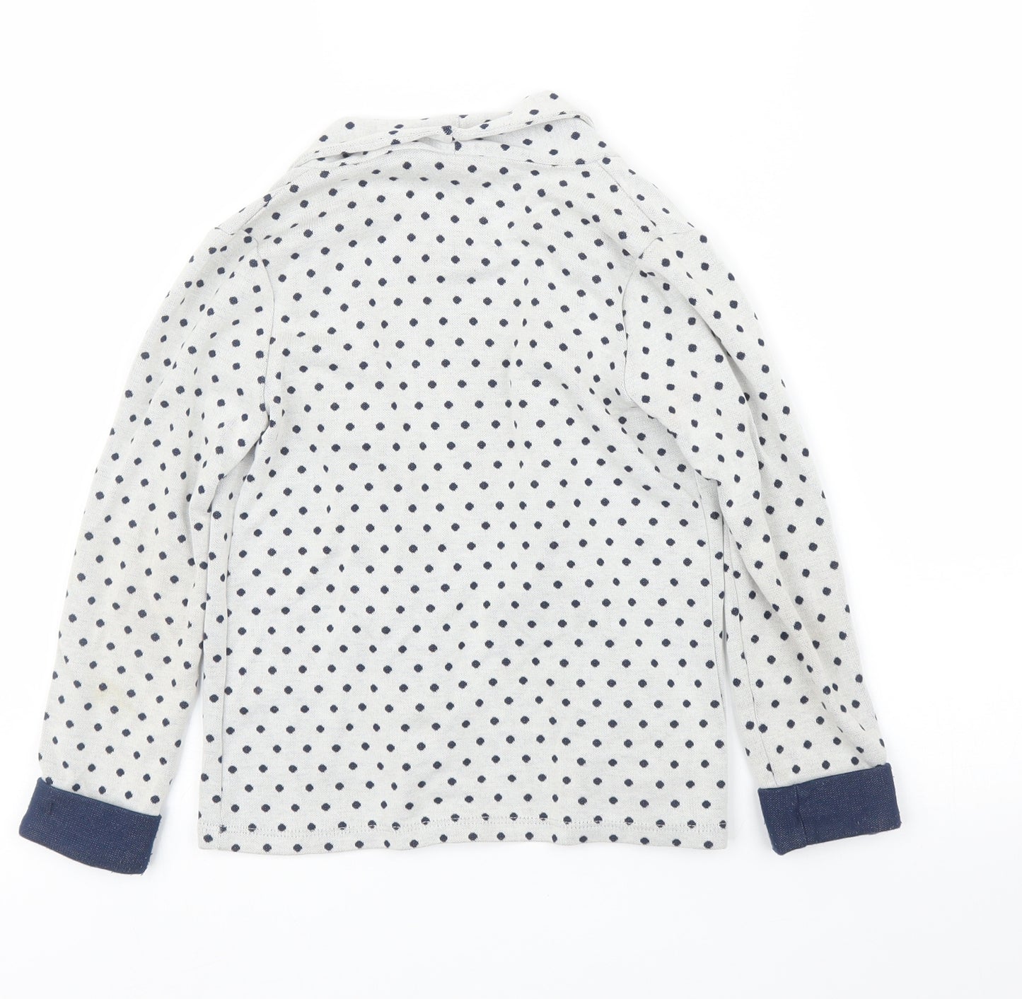 TU Girls Grey Polka Dot  Cardigan Jumper Size 6 Years
