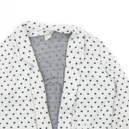 TU Girls Grey Polka Dot  Cardigan Jumper Size 6 Years