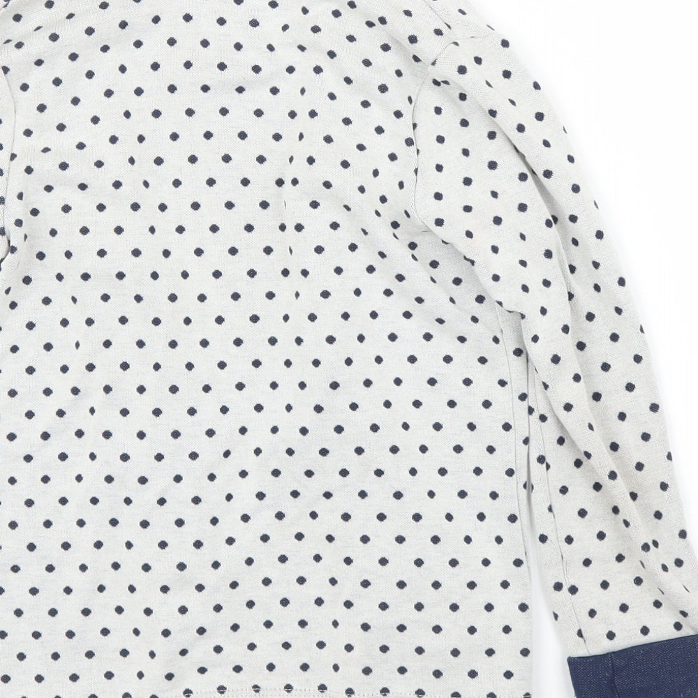 TU Girls Grey Polka Dot  Cardigan Jumper Size 6 Years