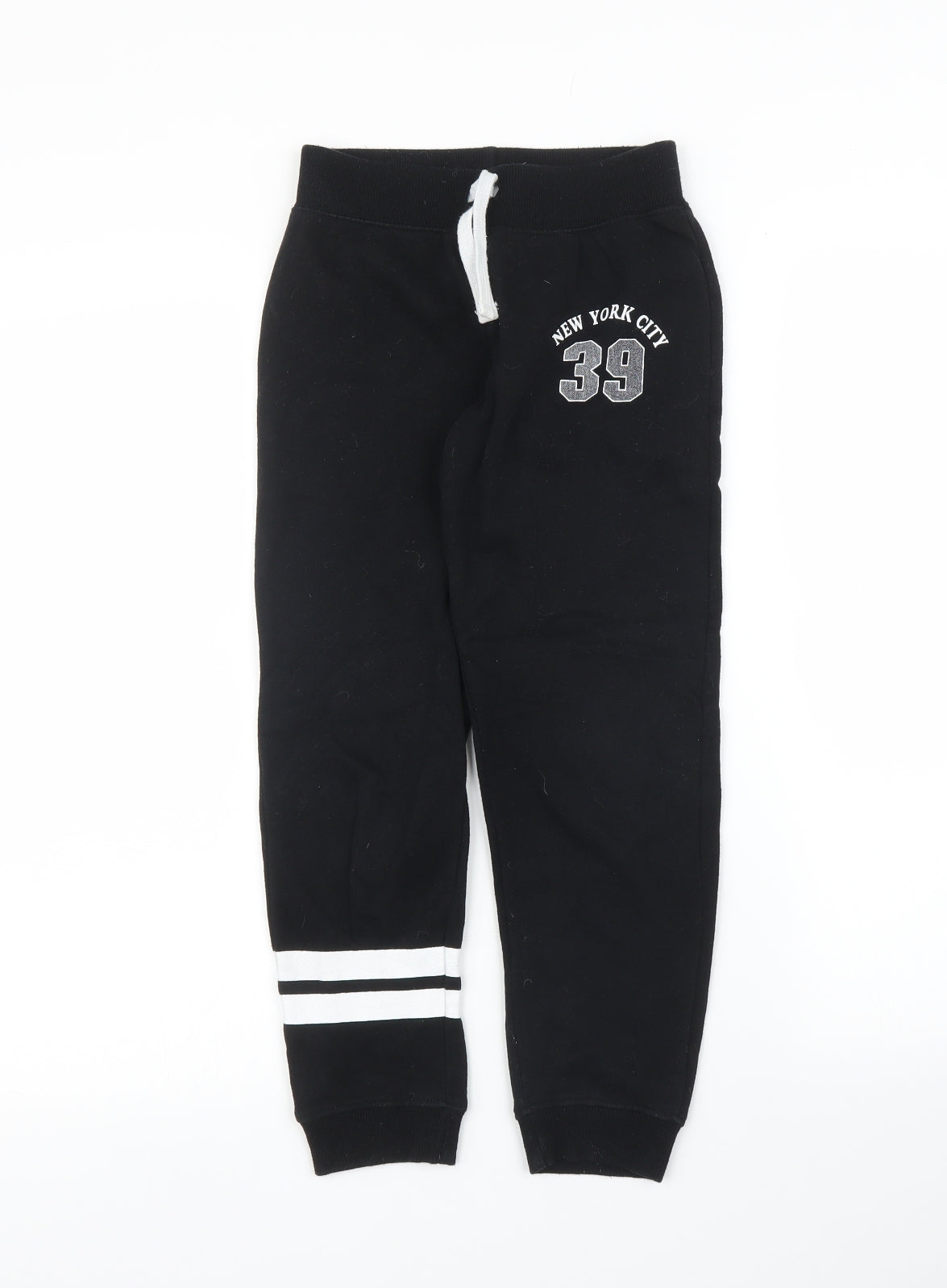 Primark Girls Black   Sweatpants Trousers Size 7-8 Years