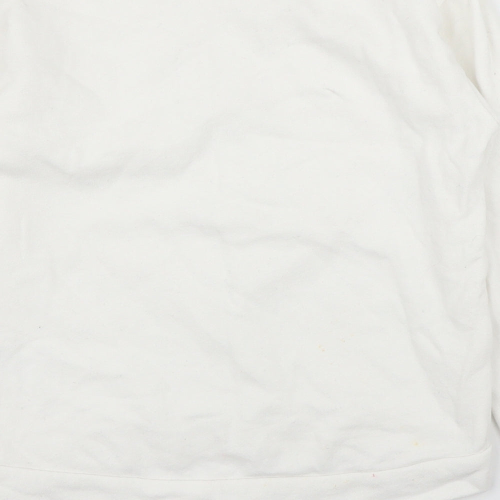 H&M Girls White   Pullover Jumper Size 7 Years