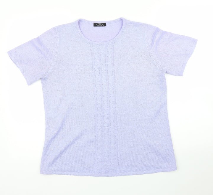 BM Womens Purple Basic T-Shirt Size S