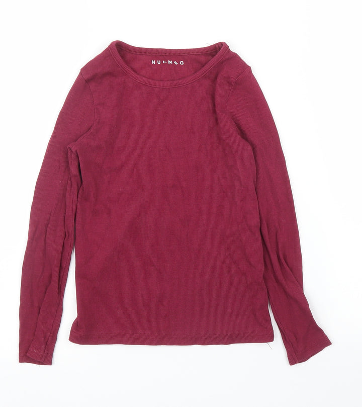 Nutmeg Girls Purple   Basic T-Shirt Size 7 Years