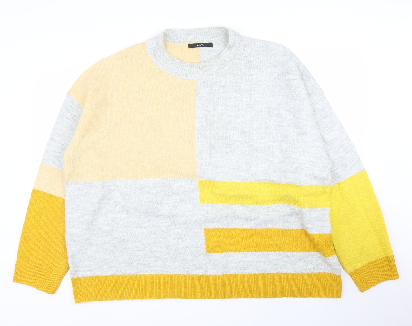 George Womens Yellow   Pullover Jumper Size XL