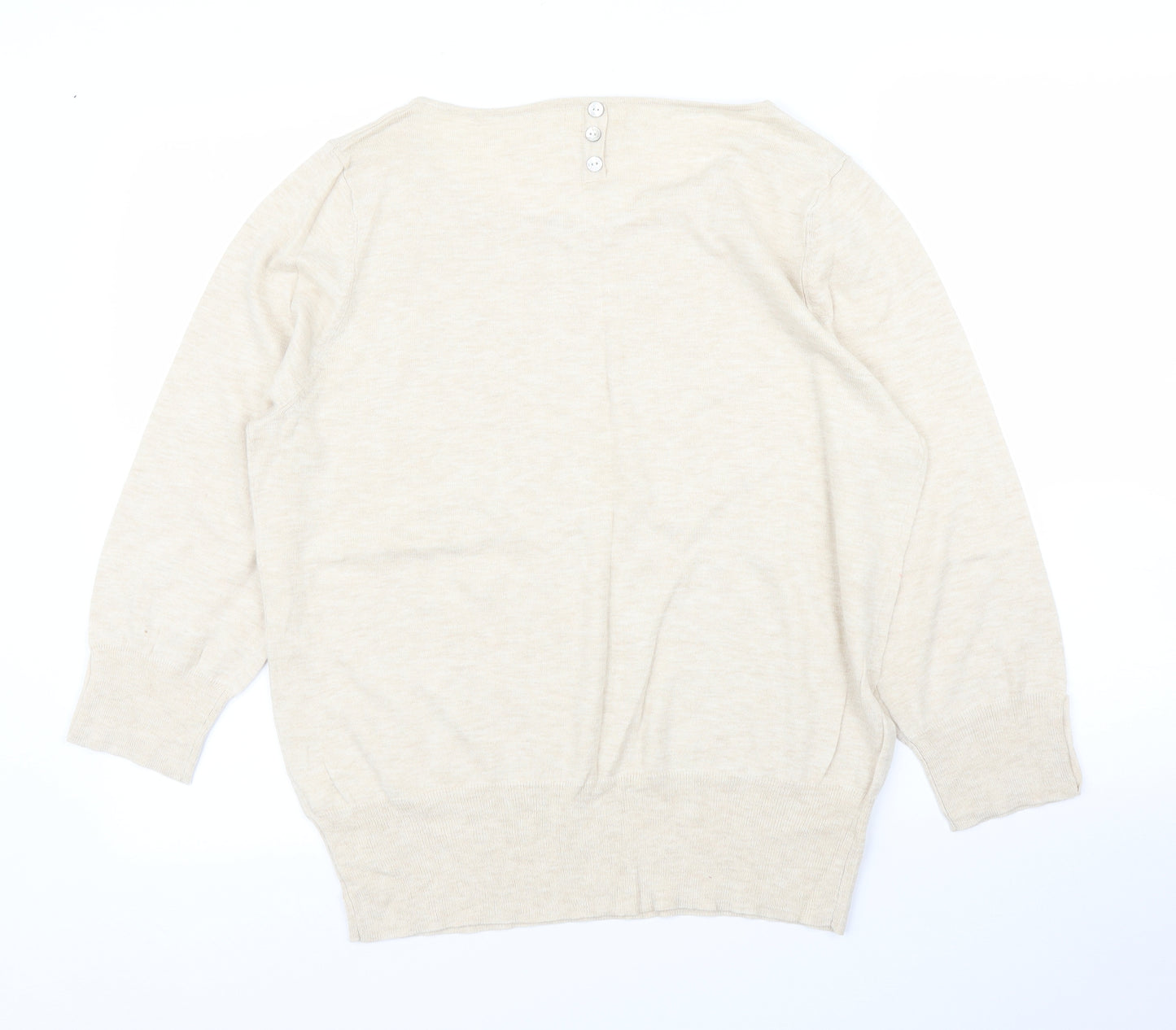 Beverley Hills Mens Beige   Pullover Jumper Size XL