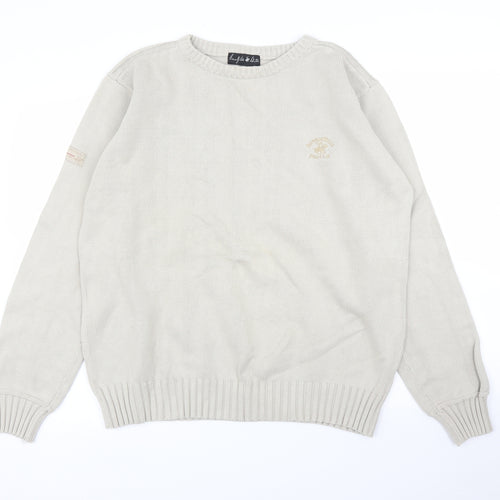 Beverley Hills Mens Beige   Pullover Jumper Size XL