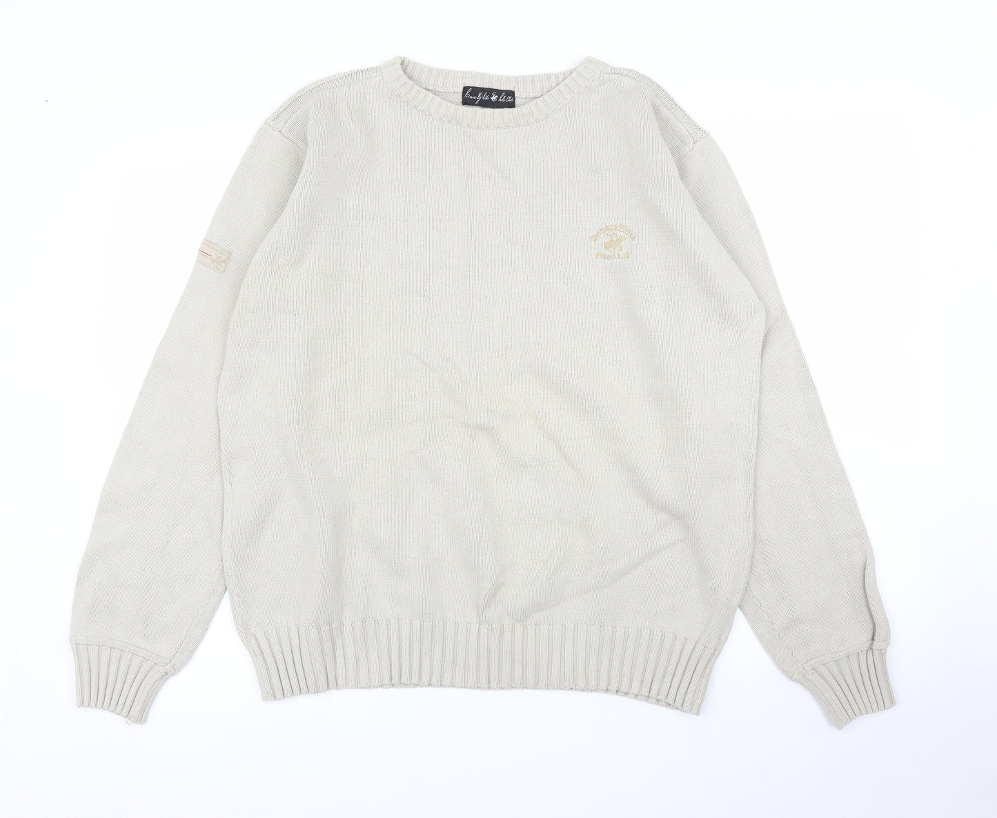 Beverley Hills Mens Beige   Pullover Jumper Size XL
