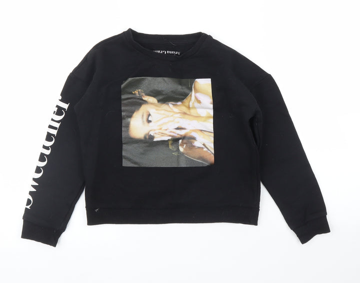 Primark Girls Black   Pullover Jumper Size 9 Years