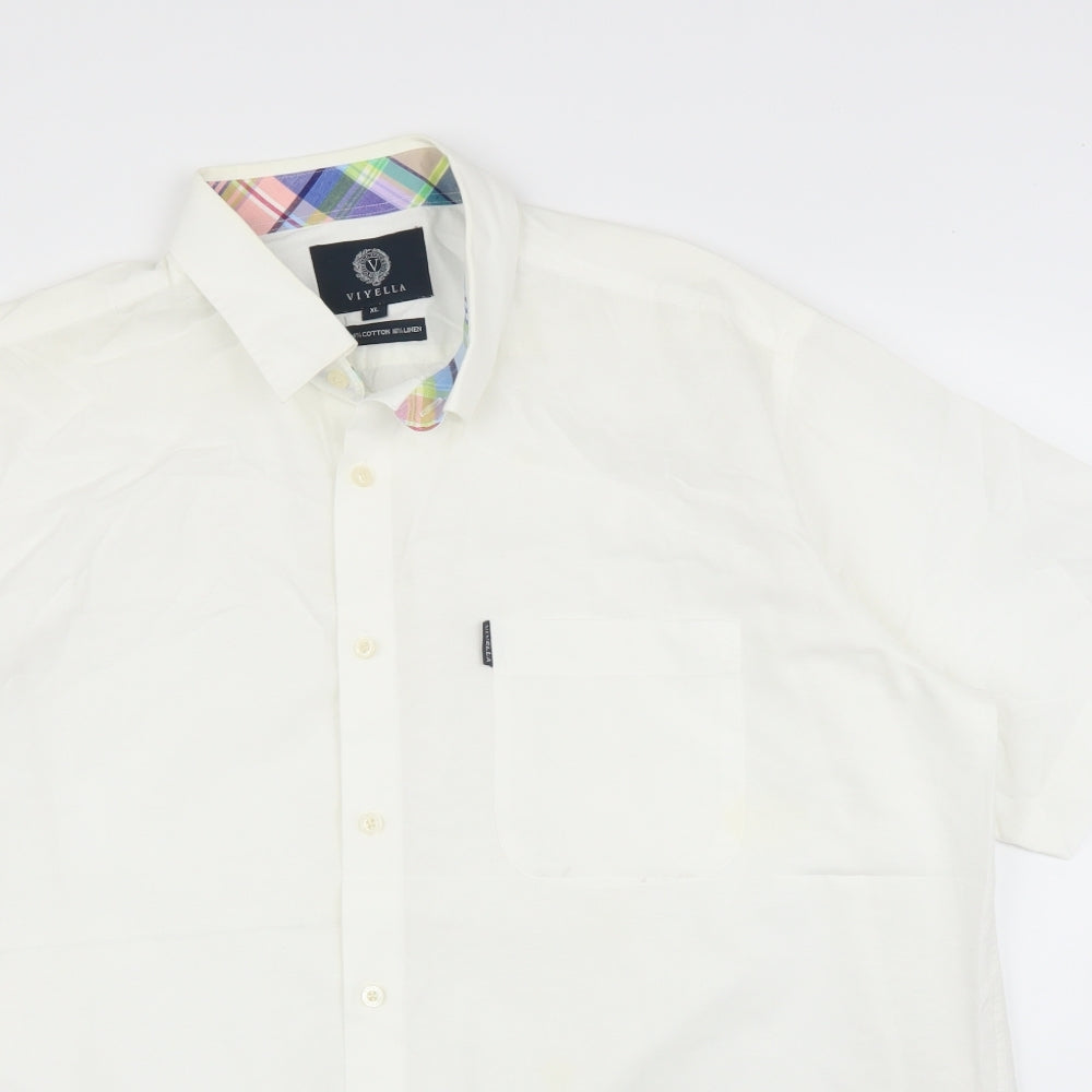Viyella Mens White    Button-Up Size XL