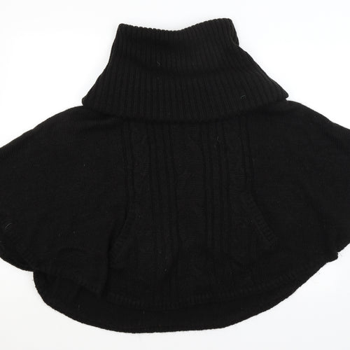 Divided Womens Black   Jacket Poncho Size S