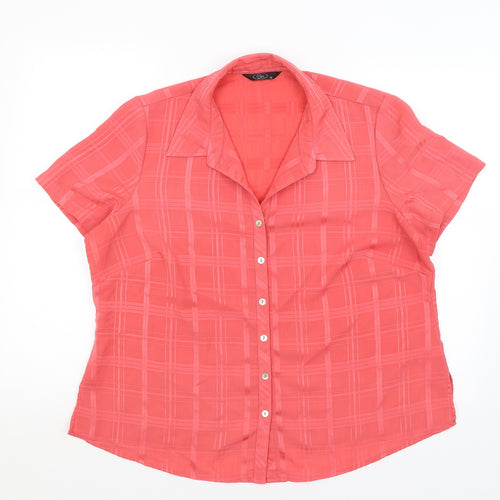 BM Womens Red   Basic Button-Up Size 20