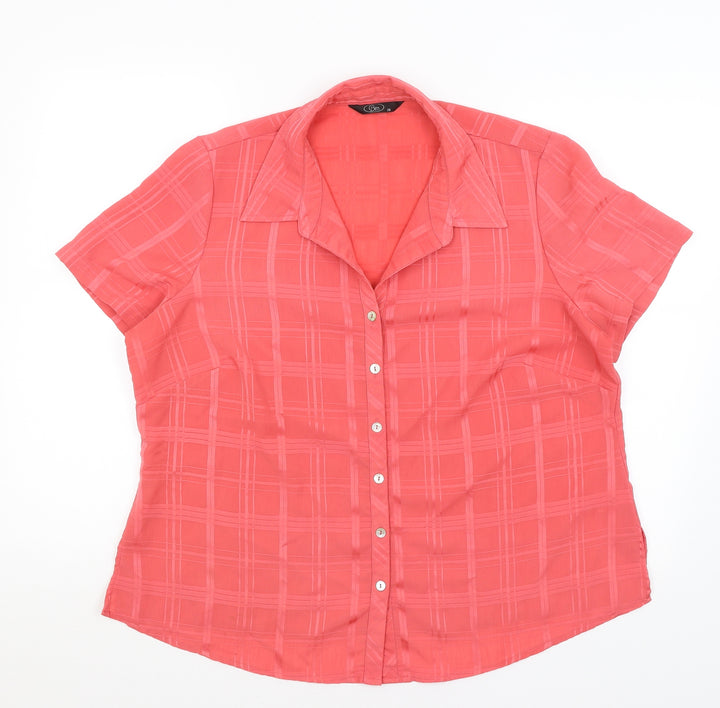 BM Womens Red   Basic Button-Up Size 20