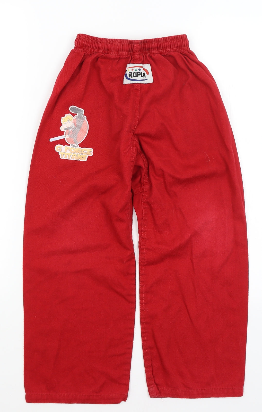 Rupla Boys Red   Jogger Trousers Size 6-7 Years