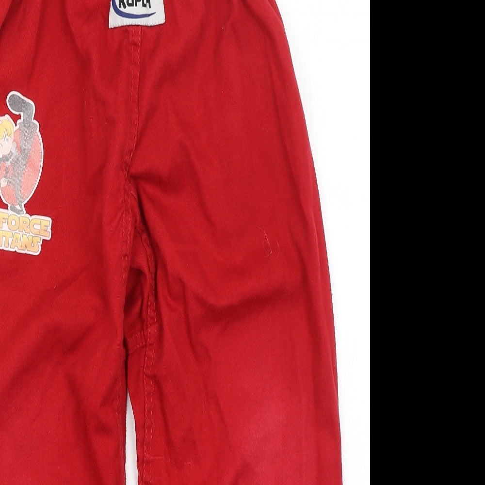 Rupla Boys Red   Jogger Trousers Size 6-7 Years