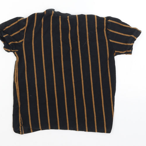 NEXT Boys Black Striped  Basic T-Shirt Size 6 Years