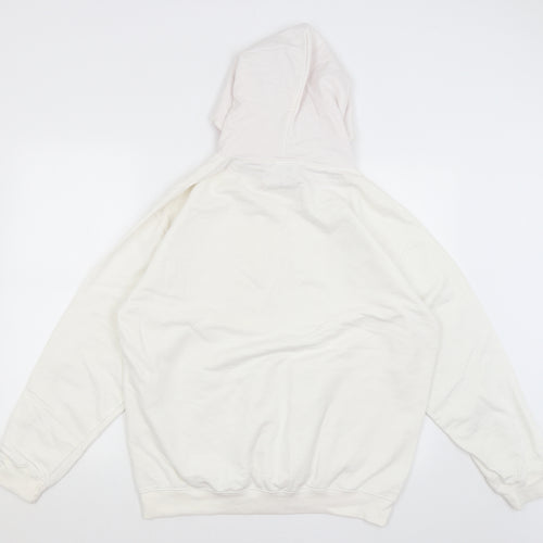 Zook Womens White   Pullover Hoodie Size L